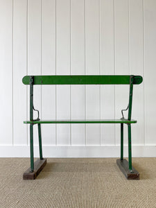 A Stylish Antique English Strapwork Painted  Bench