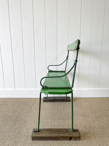 A Stylish Antique English Strapwork Painted  Bench