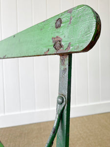A Stylish Antique English Strapwork Painted  Bench