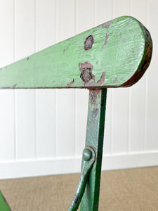 A Stylish Antique English Strapwork Painted  Bench
