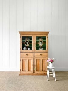 A 19th Century English Pine Bookcase Cabinet or Hutch