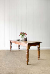 An Antique English Country Pine 6ft Dining Table