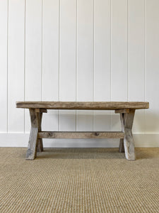 An Antique Bleached Pine Country Coffee Table