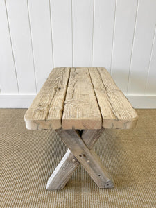 An Antique Bleached Pine Country Coffee Table
