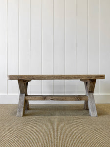 An Antique Bleached Pine Country Coffee Table