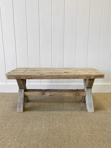 An Antique Bleached Pine Country Coffee Table