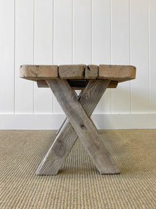 An Antique Bleached Pine Country Coffee Table