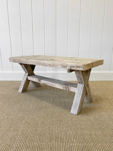 An Antique Bleached Pine Country Coffee Table