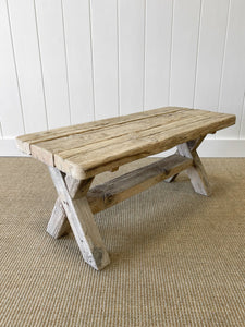 An Antique Bleached Pine Country Coffee Table