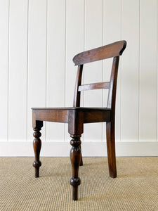 An Antique Set of 8 English Oak Mid-19th Century Chairs