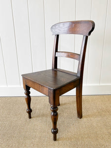 An Antique Set of 8 English Oak Mid-19th Century Chairs