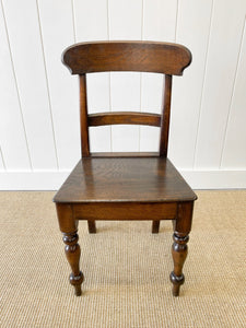 An Antique Set of 8 English Oak Mid-19th Century Chairs