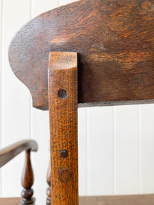 An Antique Set of 8 English Oak Mid-19th Century Chairs