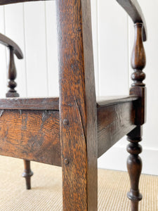 An Antique Set of 8 English Oak Mid-19th Century Chairs