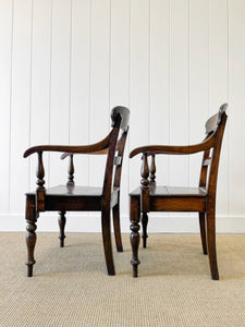An Antique Set of 8 English Oak Mid-19th Century Chairs