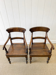 An Antique Set of 8 English Oak Mid-19th Century Chairs