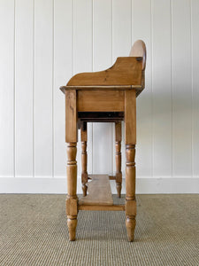 An English Country Pine Galleried Nightstand  or Console c1860