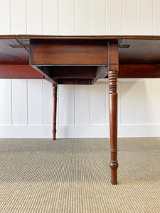 A Large English Country Mahogany Drop Leaf Table c1810