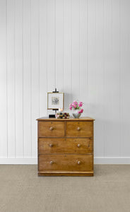 An Antique English Pine Deep Drawer Chest of Drawers Dresser c1890