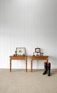 A Pair of Charming Antique English Console Side Tables or Night Stands