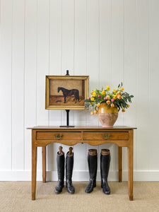 An Antique English Country Pine Console, Sideboard or Work Table c1830
