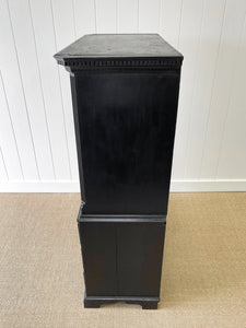 A Stately Antique English Ebonized Mahogany Highboy c1790