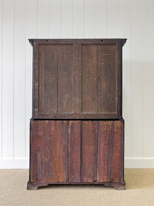 A Stately Antique English Ebonized Mahogany Highboy c1790