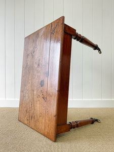 Antique English Country Mahogany Library Table on Castors c1890