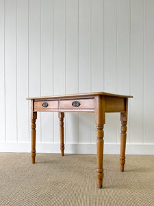 An Antique English Country Pine Console Table c1890