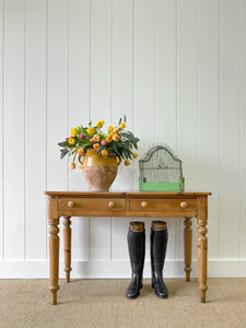 An Antique English Country Pine Console Table c1890