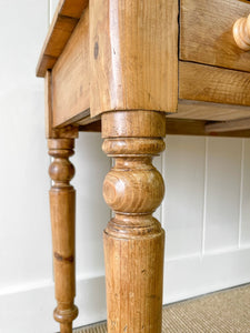 An Antique English Country Pine Console Table c1890