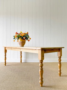 Antique pine dining table discount