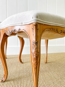 A Beautiful Pair of French Cabriole Leg Stool c1890