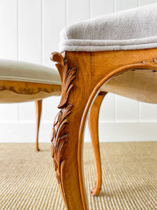 A Beautiful Pair of French Cabriole Leg Stool c1890