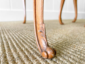 A Beautiful Pair of French Cabriole Leg Stool c1890