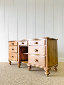 A Large English Pine Country 7 Drawer Buffet or Sideboard c1860
