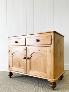 An English Pine Cupboard Sideboard c1890