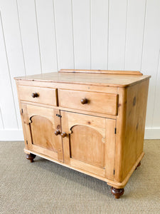 An English Pine Cupboard Sideboard c1890