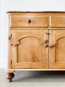 An English Pine Cupboard Sideboard c1890