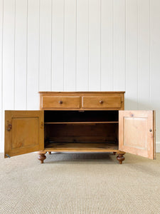 An English Pine Cupboard Sideboard c1890