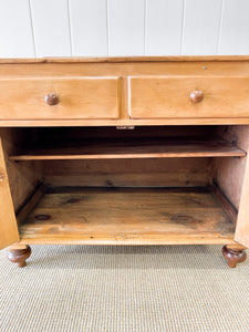 An English Pine Cupboard Sideboard c1890