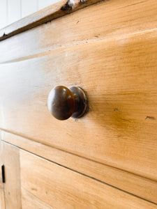 An English Pine Cupboard Sideboard c1890