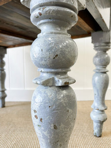 An English Pine Console or Work Table in Old Paint c1860