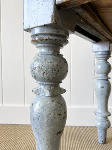 An English Pine Console or Work Table in Old Paint c1860