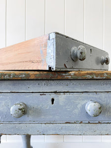 An English Pine Console or Work Table in Old Paint c1860