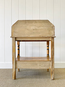 An English Country Pine Painted Galleried Washstand or Console c1860