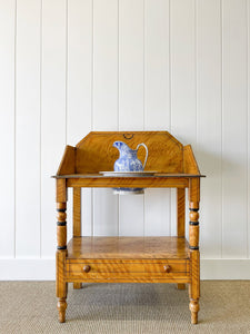 An English Country Pine Painted Galleried Washstand or Console c1860