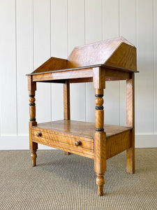 An English Country Pine Painted Galleried Washstand or Console c1860