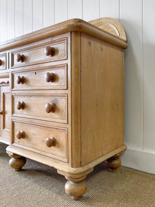 A Monumental English Country Pine Sideboard Buffet c1860