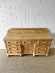 A Monumental English Country Pine Sideboard Buffet c1860